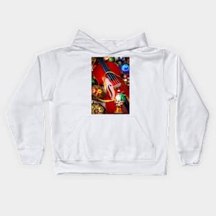 Santa Ornament And Violin Kids Hoodie